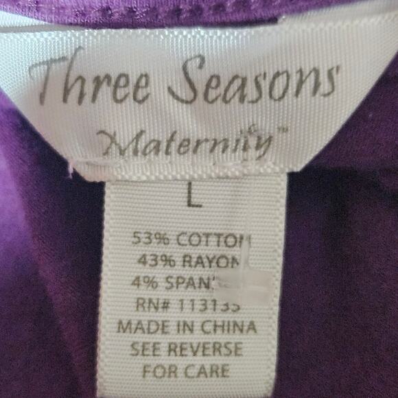 Three Seasons Maternity Purple Top Size Large - Picture 3 of 3